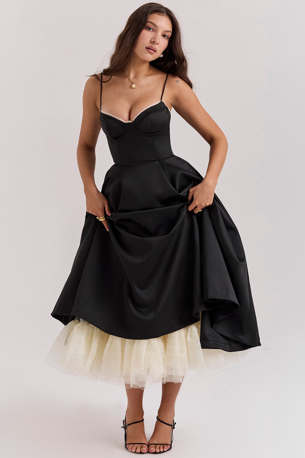 Mademoiselle Dress – fairytale satin elegance